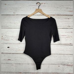 🍉5 for $25* Black Thong Bodysuit